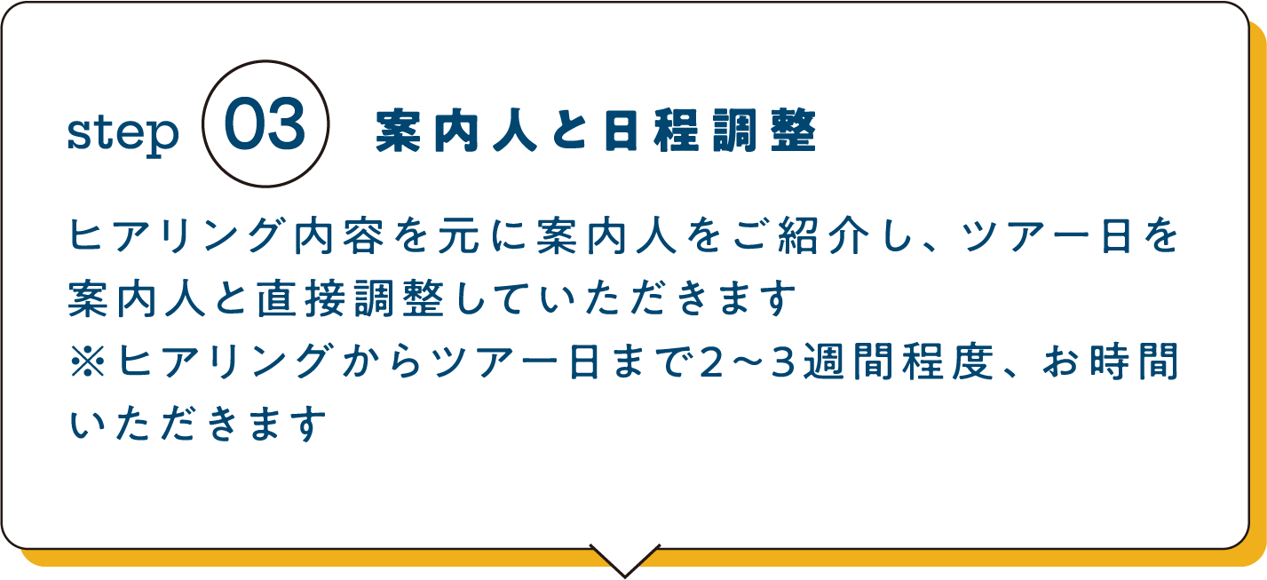 ③案内人と日程調整